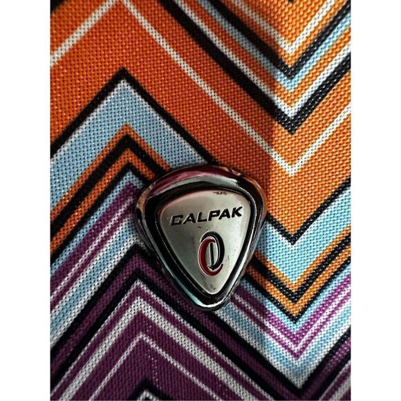 Calpak Duffel Weekend Bag Orange Green See Description - Picture 15 of 15